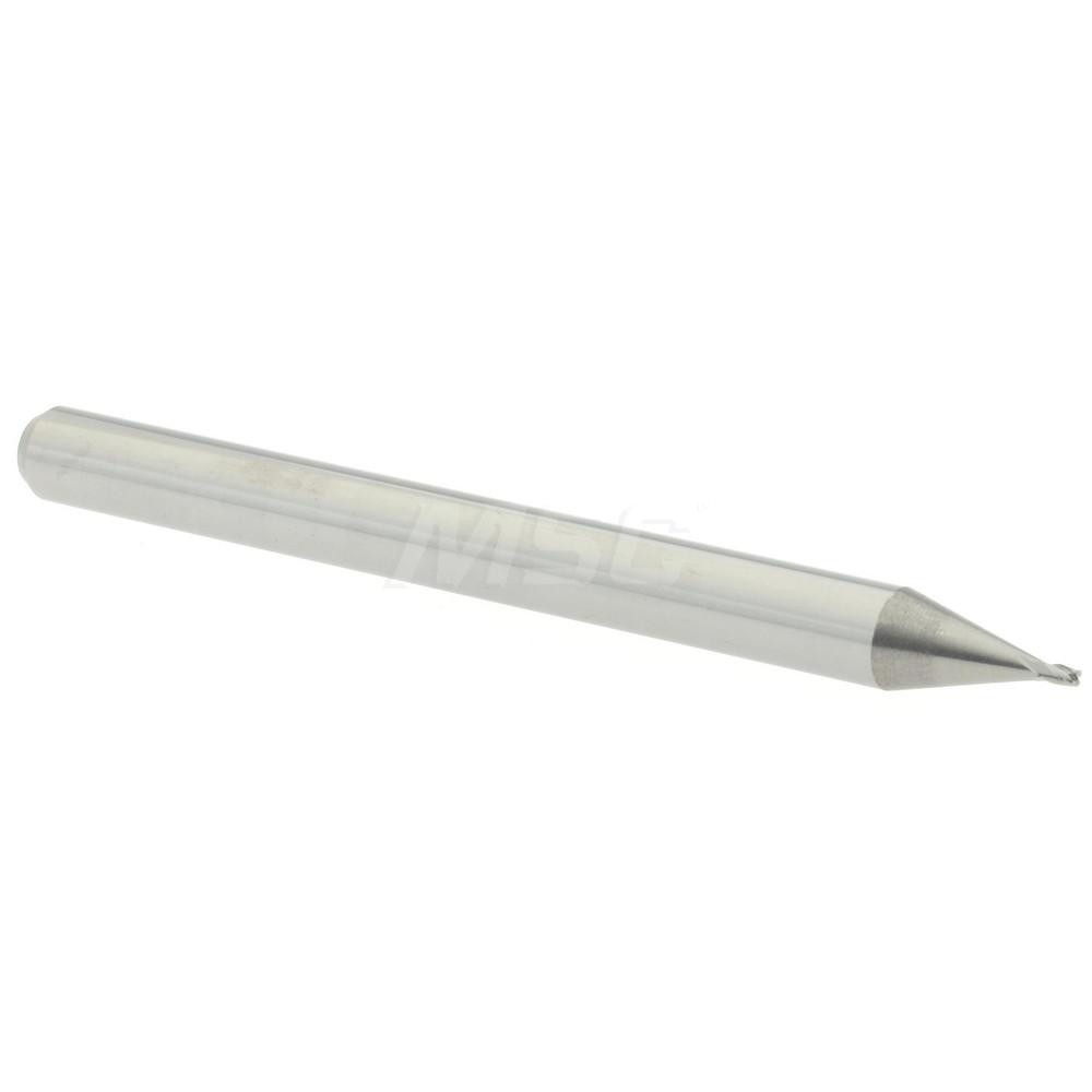 Accupro 6503574 Corner Radius End Mill: 0.025" Dia, 0.038" LOC, 0.005" Radius, 4 Flutes, Solid Carbide 