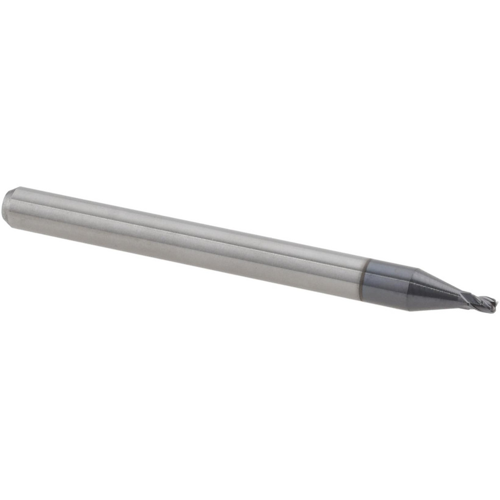 14796296 Corner Radius End Mill: 0.0469" Dia, 0.4724" LOC, 0.0100" Radius, 4 Flute, Solid Carbide  