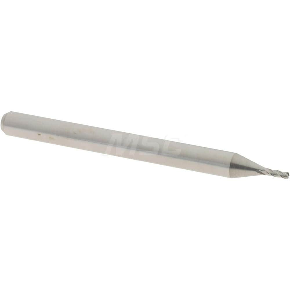 Accupro 6503607 Corner Radius End Mill: 0.035" Dia, 0.105" LOC, 0.01" Radius, 4 Flutes, Solid Carbide 