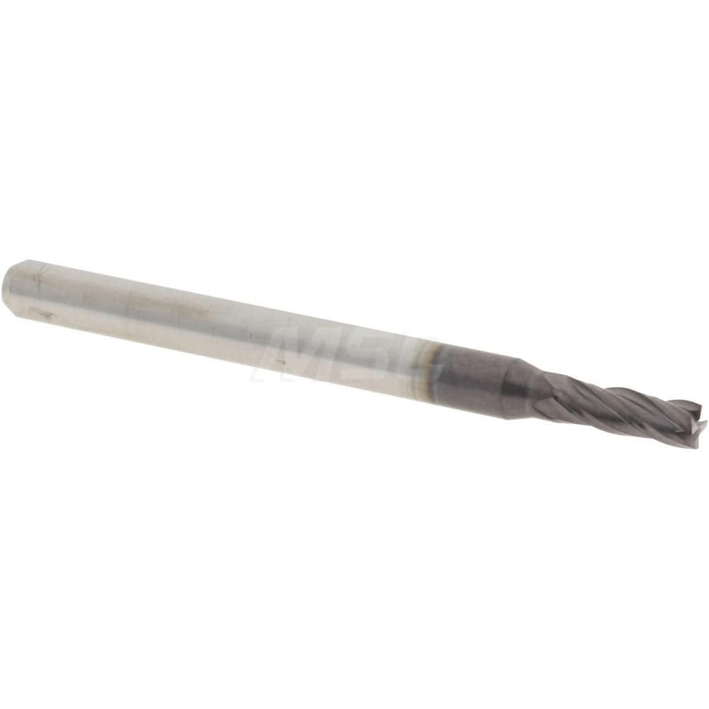 Accupro 14796327 Corner Radius End Mill: 0.0938" Dia, 0.279" LOC, 0.005" Radius, 4 Flutes, Solid Carbide 