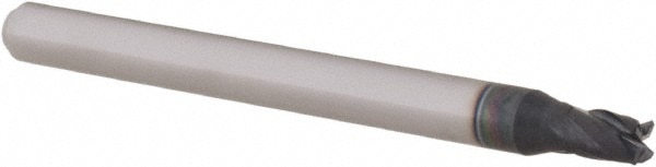 Accupro 14844604 Corner Radius End Mill: 0.0938" Dia, 0.14" LOC, 0.005" Radius, 4 Flutes, Solid Carbide 