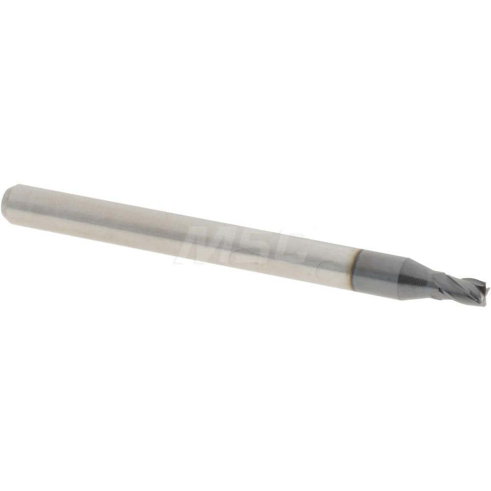 Accupro 14796311 Corner Radius End Mill: 0.0781" Dia, 0.117" LOC, 0.005" Radius, 4 Flutes, Solid Carbide 