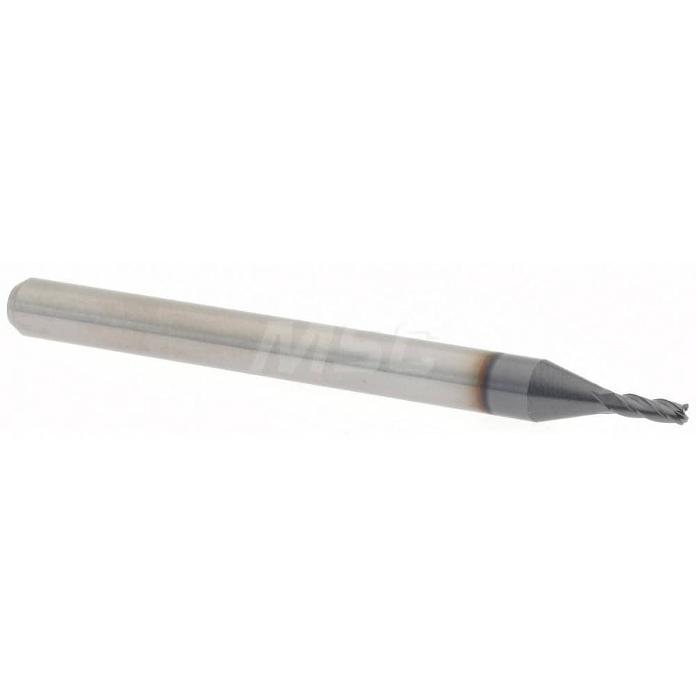 Accupro 14796299 Corner Radius End Mill: 0.0469" Dia, 0.141" LOC, 0.005" Radius, 4 Flutes, Solid Carbide 