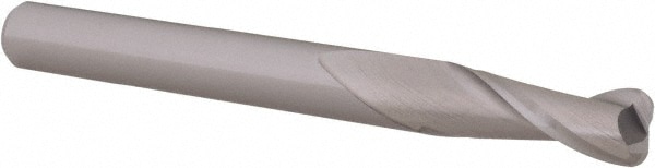 Accupro 12467823 Corner Radius End Mill: 1/4" Dia, 3/4" LOC, 0.06" Radius, 2 Flutes, Solid Carbide 