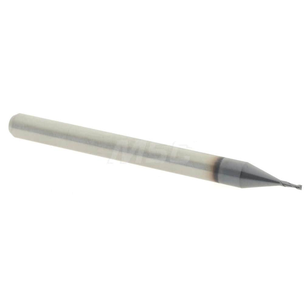 Accupro 14796289 Corner Radius End Mill: 0.0312" Dia, 0.093" LOC, 0.01" Radius, 4 Flutes, Solid Carbide 