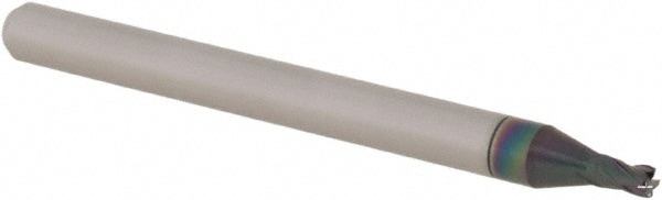 Accupro 14796306 Corner Radius End Mill: 1/16" Dia, 0.093" LOC, 0.01" Radius, 4 Flutes, Solid Carbide 