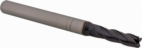 Accupro 14796339 Corner Radius End Mill: 0.1562" Dia, 0.562" LOC, 0.015" Radius, 4 Flutes, Solid Carbide 