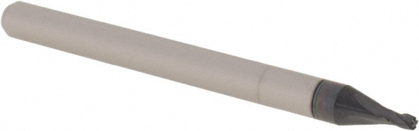 Accupro 14796297 Corner Radius End Mill: 0.0469" Dia, 0.071" LOC, 0.015" Radius, 4 Flutes, Solid Carbide 