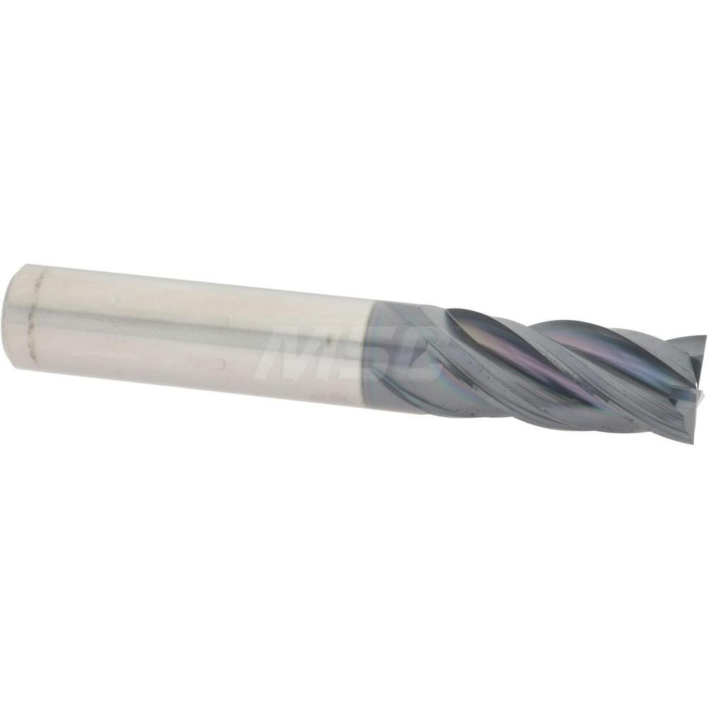Accupro 4464375SQC15 Square End Mill: 7/16 Dia, 1 LOC, 7/16 Shank Dia, 2-3/4 OAL, 4 Flutes, Solid Carbide Image