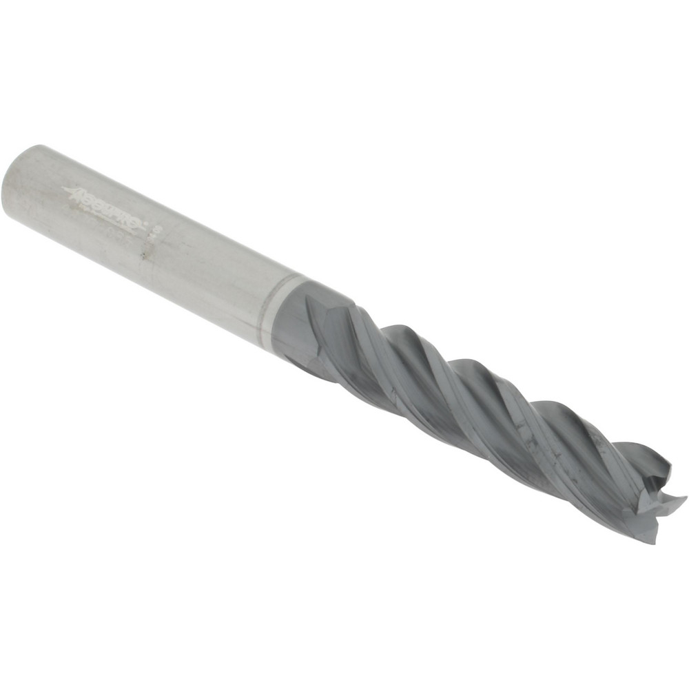Accupro 446L3125SQC15 Square End Mill: 5/16 Dia, 1-3/8 LOC, 5/16 Shank Dia, 3 OAL, 4 Flutes, Solid Carbide Image