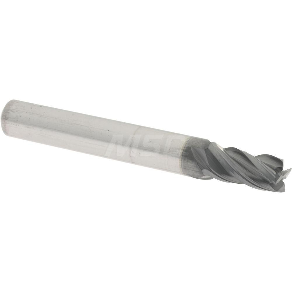 Accupro 446S2188SQC15 Square End Mill: 7/32 Dia, 3/8 LOC, 1/4 Shank Dia, 2 OAL, 4 Flutes, Solid Carbide Image