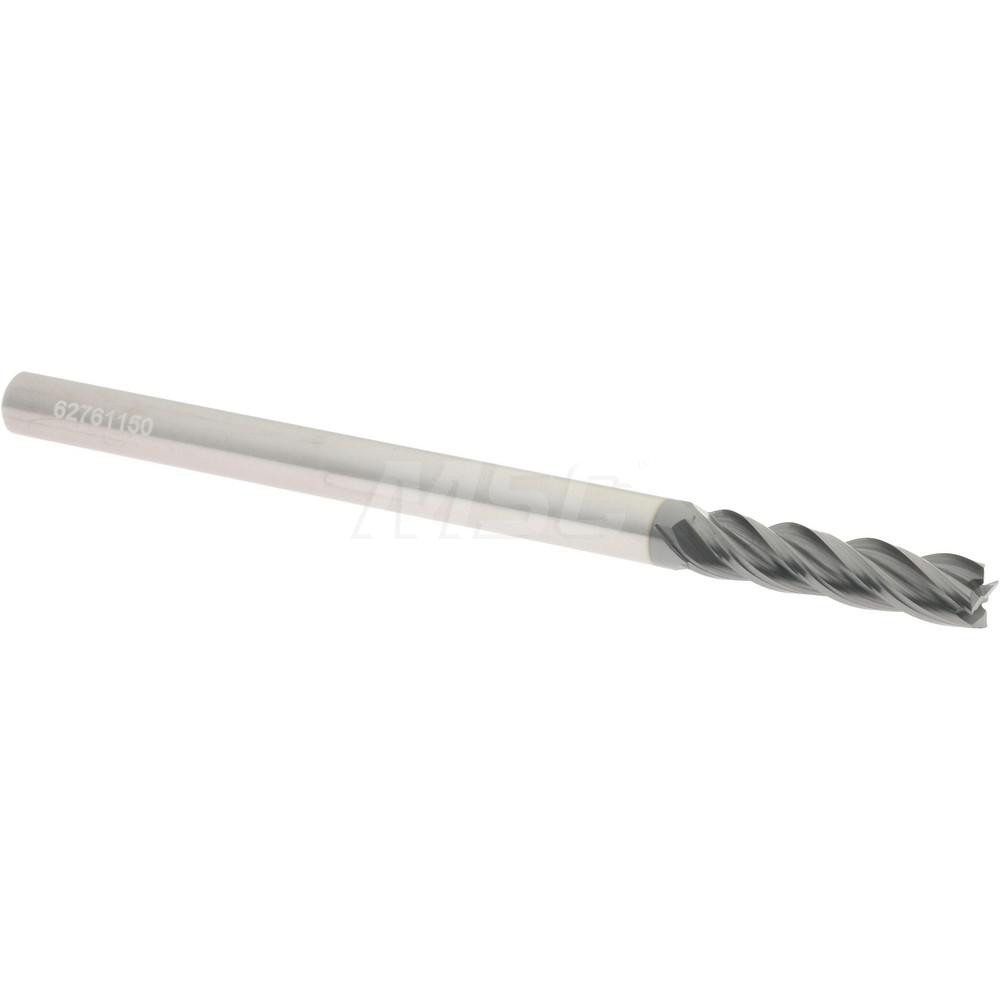 Accupro 446L1875SQC15 Square End Mill: 3/16 Dia, 3/4 LOC, 3/16 Shank Dia, 3 OAL, 4 Flutes, Solid Carbide Image