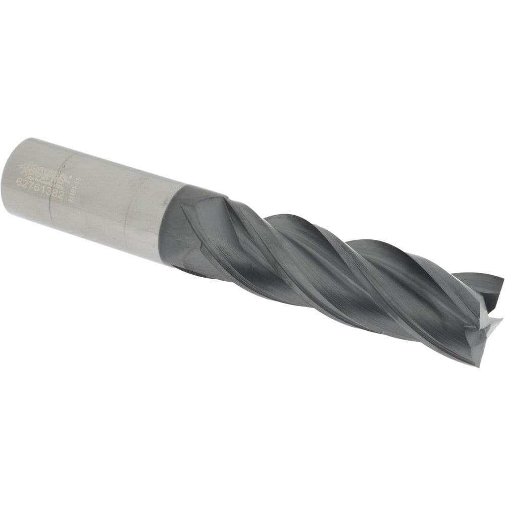 Accupro 446L1000SQC15 Square End Mill: 1 Dia, 3-1/4 LOC, 1 Shank Dia, 6 OAL, 4 Flutes, Solid Carbide Image