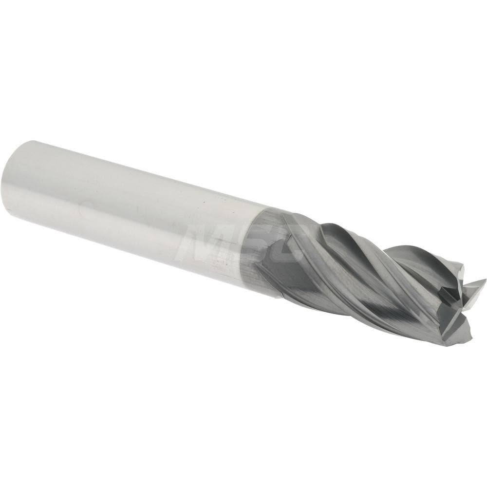 Accupro 4465625SQC15 Square End Mill: 9/16 Dia, 1-1/8 LOC, 9/16 Shank Dia, 3-1/2 OAL, 4 Flutes, Solid Carbide Image