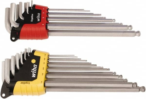 Wiha 56906 Color-Coded Ball-End Hex Inch L-Key 1/8" Red 