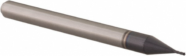 14796941 Square End Mill: 0.019" Dia, 0.057" LOC, 4 Flutes, Solid Carbide  
