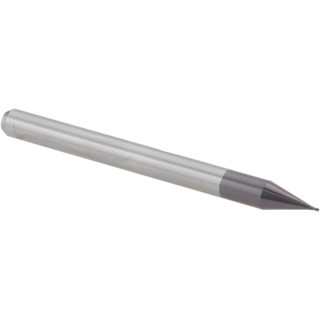 14797038 Square End Mill: 0.014" Dia, 0.021" LOC, 4 Flutes, Solid Carbide  