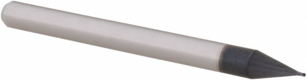 14797039 Square End Mill: 0.016" Dia, 0.024" LOC, 4 Flutes, Solid Carbide  