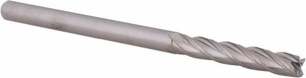 12469980 Square End Mill: 1/4" Dia, 1-1/2" LOC, 4 Flutes, Solid Carbide  