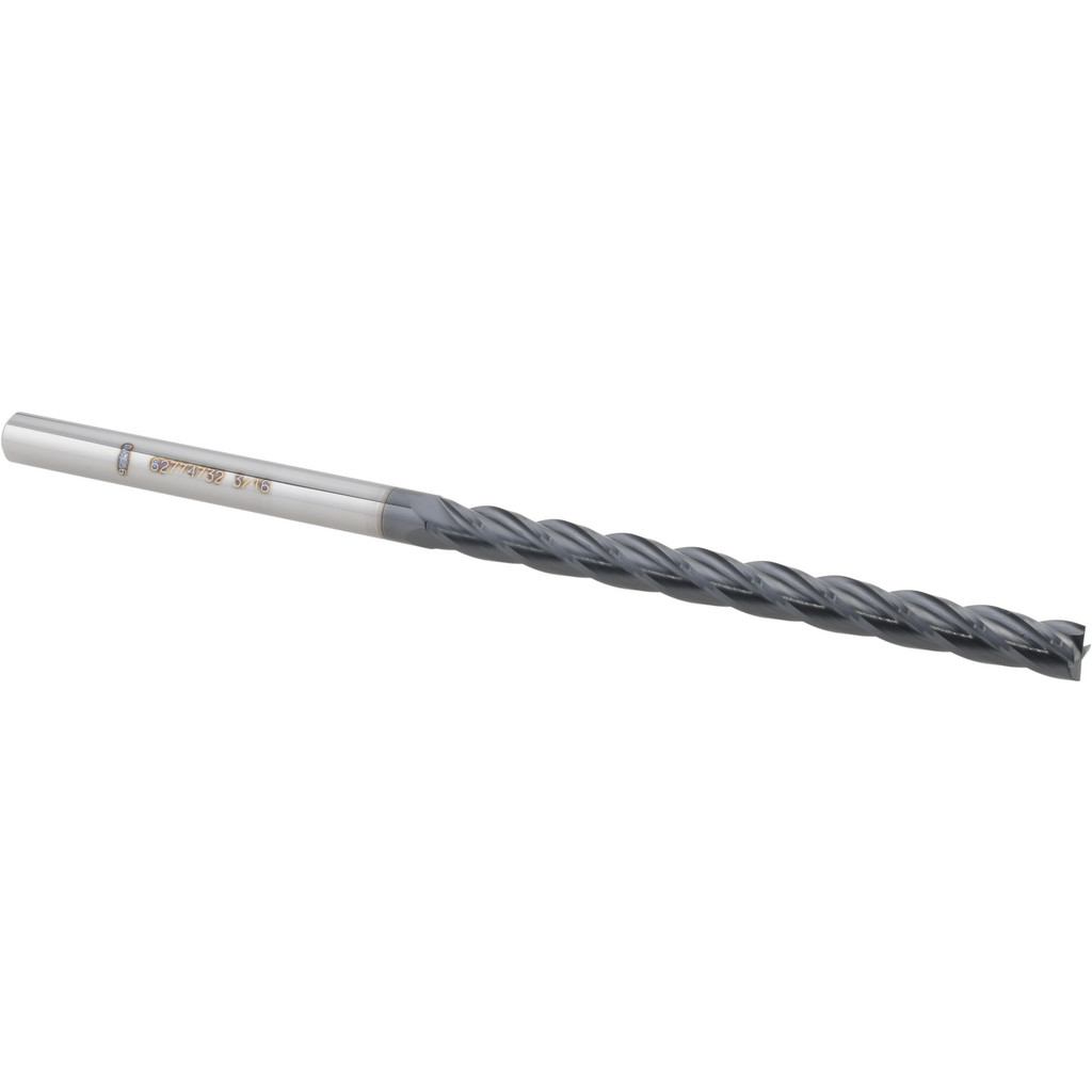 14797361 Square End Mill: 3/16" Dia, 2-1/4" LOC, 4 Flutes, Solid Carbide  