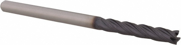12469976 Square End Mill: 3/16" Dia, 1-1/8" LOC, 4 Flutes, Solid Carbide  