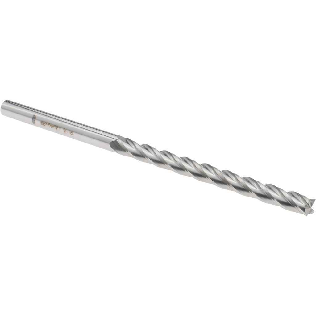 14797360 Square End Mill: 3/16" Dia, 2-1/4" LOC, 4 Flutes, Solid Carbide  
