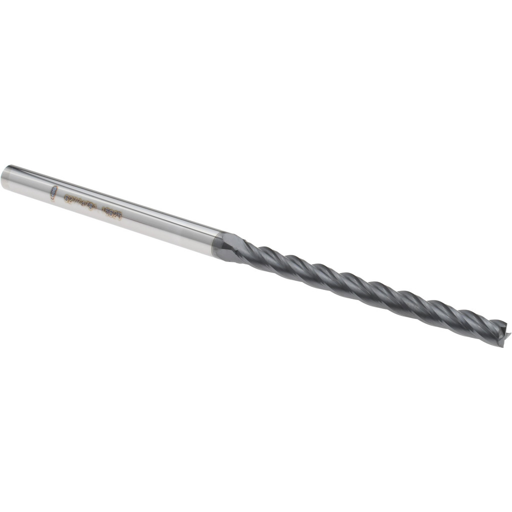 14797359 Square End Mill: 5/32" Dia, 1-7/8" LOC, 4 Flutes, Solid Carbide  
