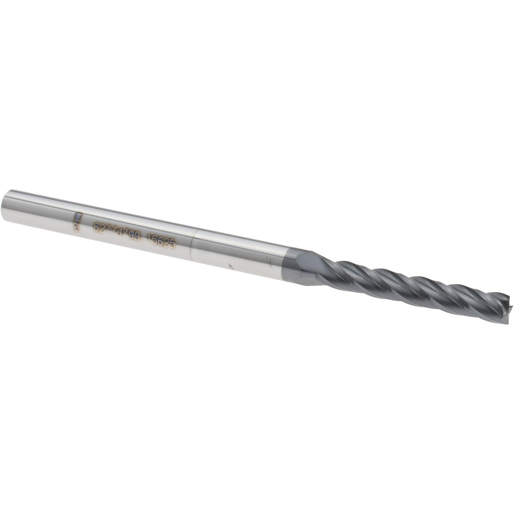 14797357 Square End Mill: 5/32" Dia, 1" LOC, 4 Flutes, Solid Carbide  