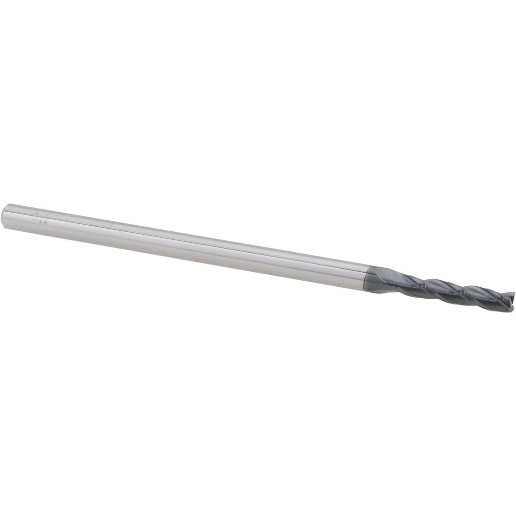 14883430 Square End Mill: 0.1" Dia, 1/2" LOC, 3 Flutes, Solid Carbide  