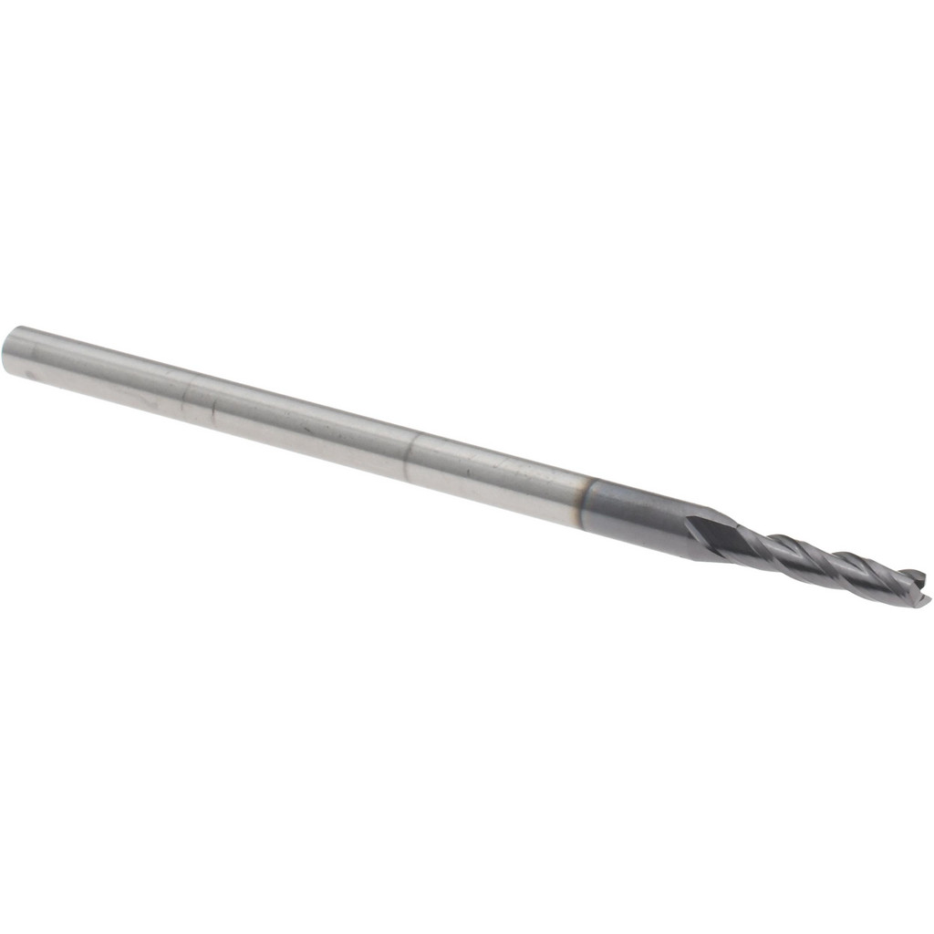 14883440 Square End Mill: 0.09" Dia, 29/64" LOC, 3 Flutes, Solid Carbide  