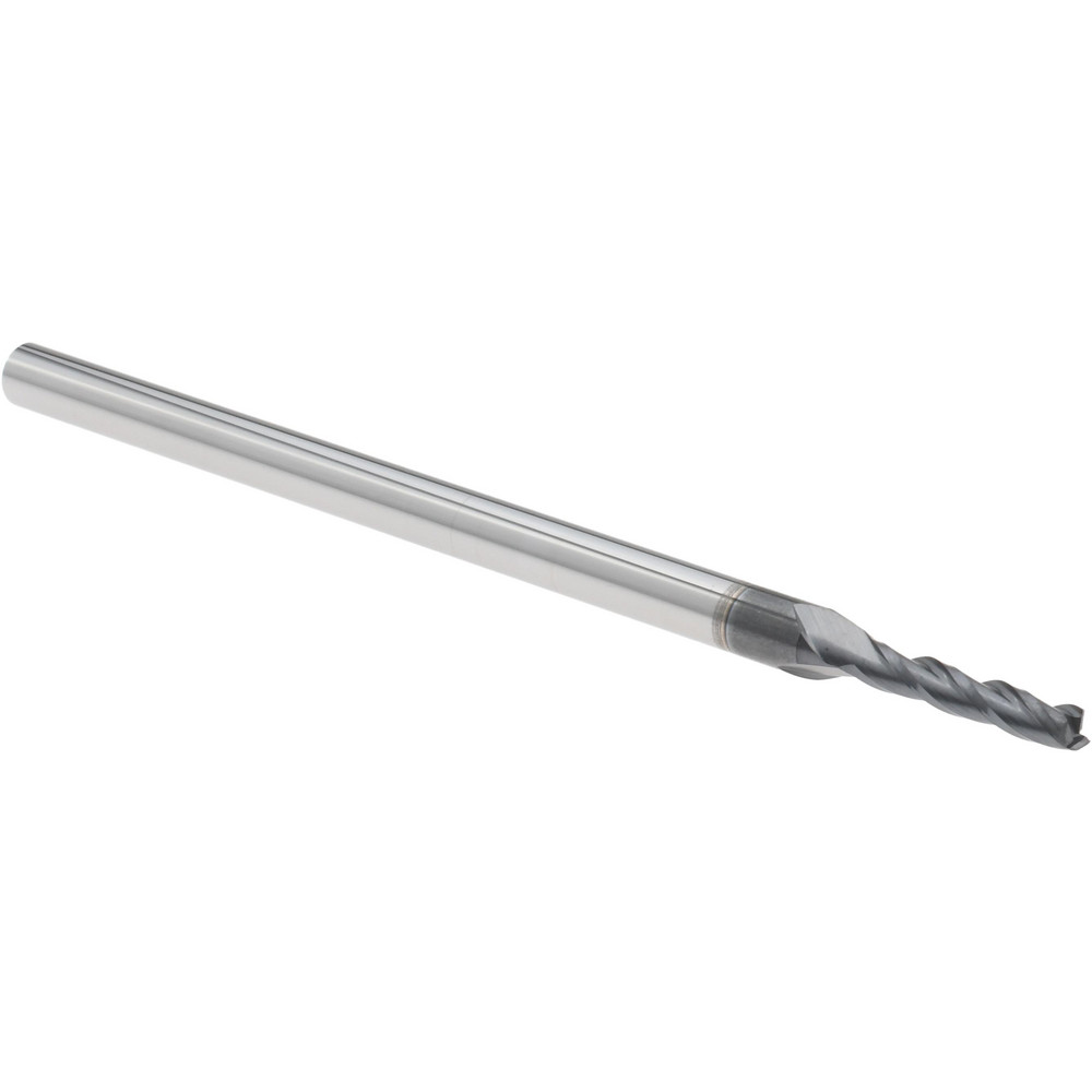 Square End Mill: 0.08" Dia, 13/32" LOC, 3 Flutes, Solid Carbide