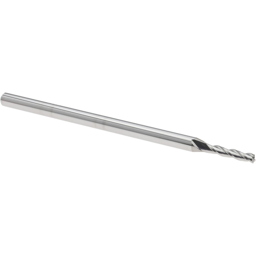 Square End Mill: 0.08" Dia, 13/32" LOC, 3 Flutes, Solid Carbide