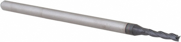 14883454 Square End Mill: 0.075" Dia, 3/8" LOC, 3 Flutes, Solid Carbide  