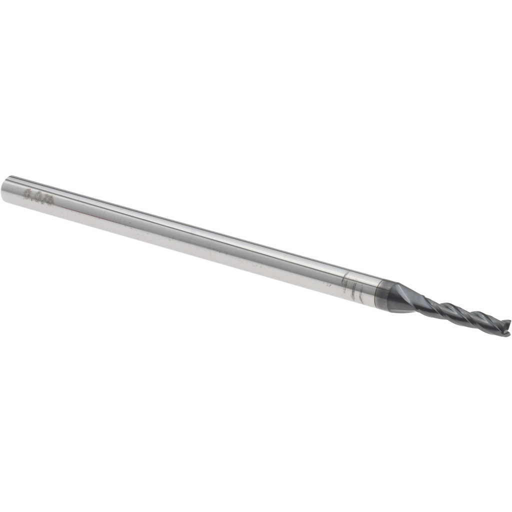 14883454 Square End Mill: 0.075" Dia, 3/8" LOC, 3 Flutes, Solid Carbide  