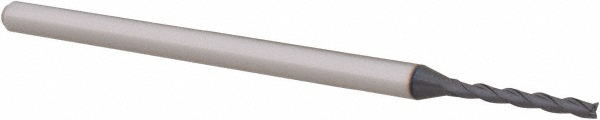 14883459 Square End Mill: 1/16" Dia, 1/2" LOC, 3 Flutes, Solid Carbide  