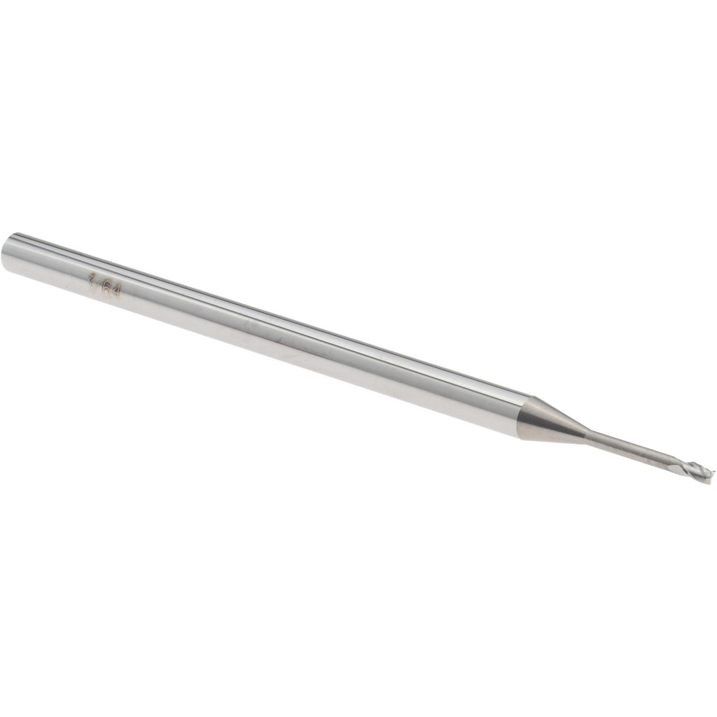 14797198 Square End Mill: 3/64" Dia, 0.07" LOC, 3 Flutes, Solid Carbide  