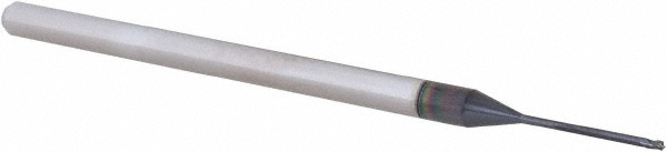 14797101 Square End Mill: 1/32" Dia, 0.046" LOC, 3 Flutes, Solid Carbide  