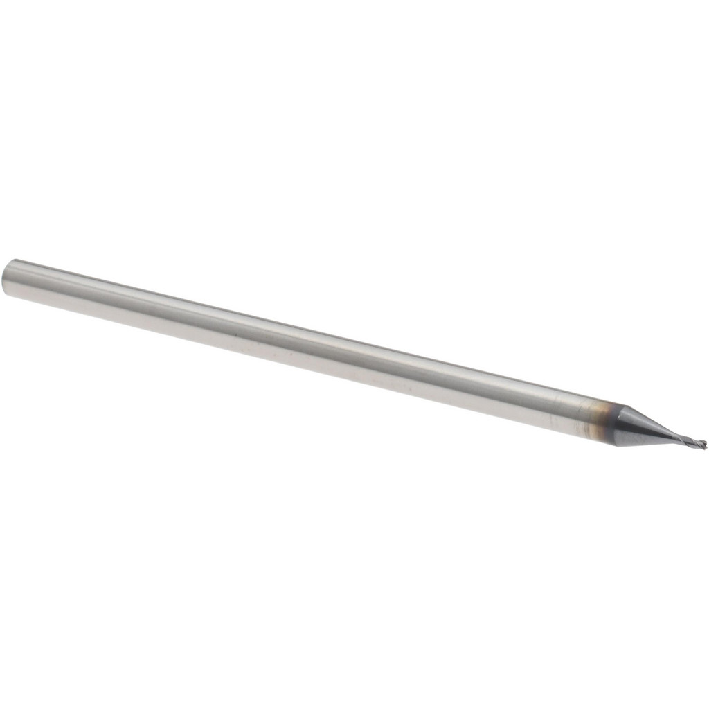 14797163 Square End Mill: 1/32 Dia, 0.046 LOC, 1/8 Shank Dia, 2-1/2 OAL, 3 Flutes, Solid Carbide  