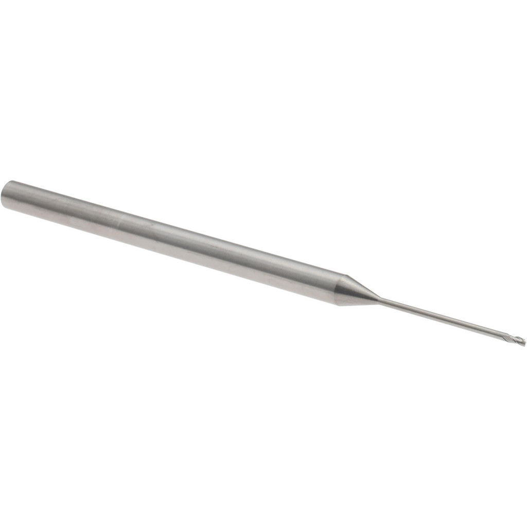 14797172 Square End Mill: 1/32" Dia, 0.046" LOC, 3 Flutes, Solid Carbide  