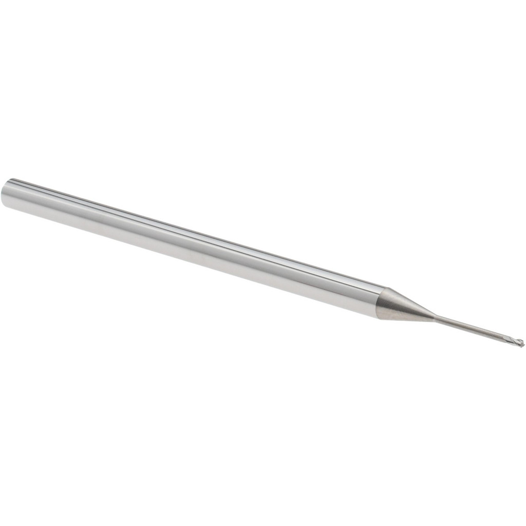 14797168 Square End Mill: 1/32 Dia, 0.046 LOC, 1/8 Shank Dia, 2-1/2 OAL, 3 Flutes, Solid Carbide  
