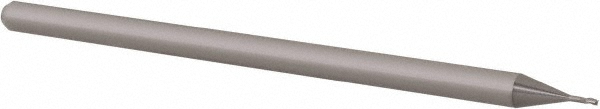 14797152 Square End Mill: 0.025 Dia, 0.037 LOC, 1/8 Shank Dia, 2-1/2 OAL, 3 Flutes, Solid Carbide  