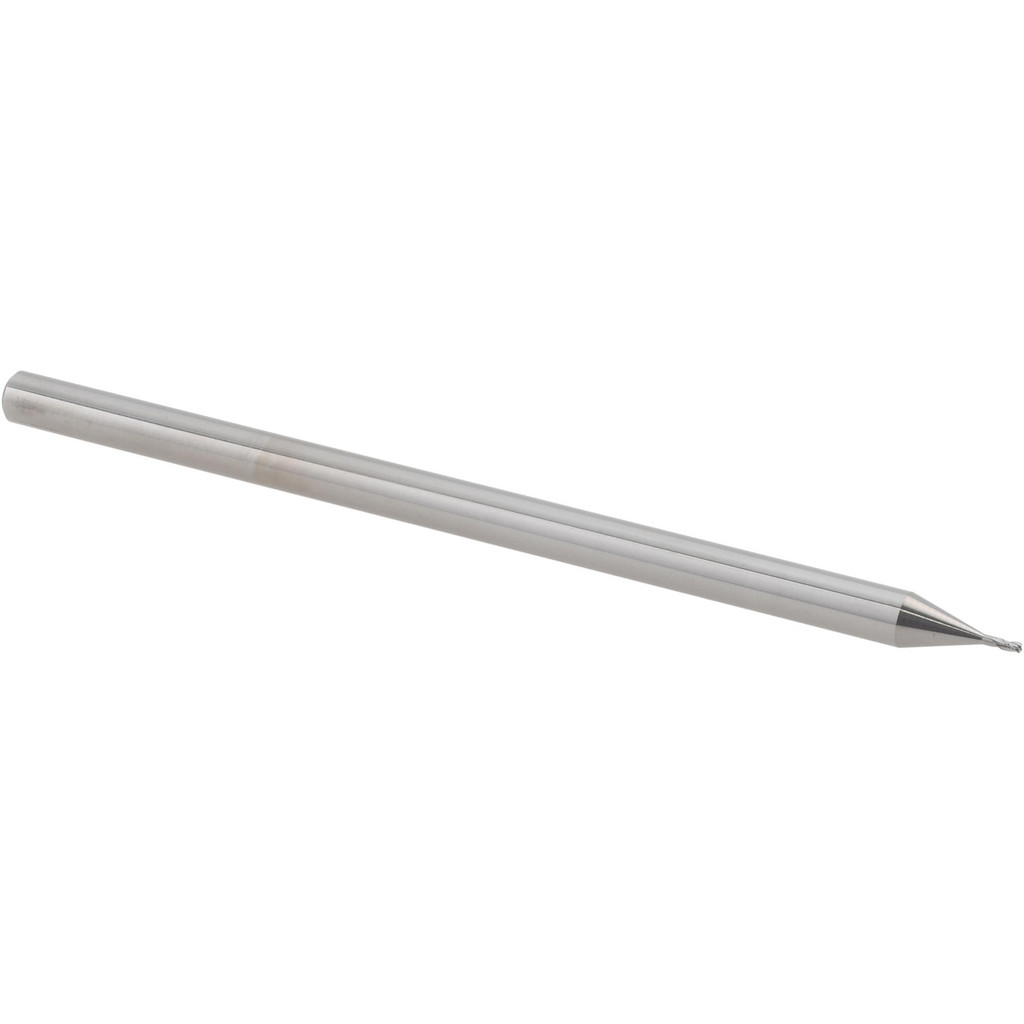 14797152 Square End Mill: 0.025 Dia, 0.037 LOC, 1/8 Shank Dia, 2-1/2 OAL, 3 Flutes, Solid Carbide  
