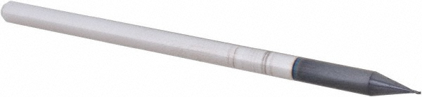 Accupro 6501149 Square End Mill: 1/64 Dia, 0.022 LOC, 1/8 Shank Dia, 2-1/2 OAL, 3 Flutes, Solid Carbide 