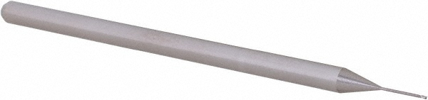 14797142 Square End Mill: 1/64 Dia, 0.022 LOC, 1/8 Shank Dia, 2-1/2 OAL, 3 Flutes, Solid Carbide  
