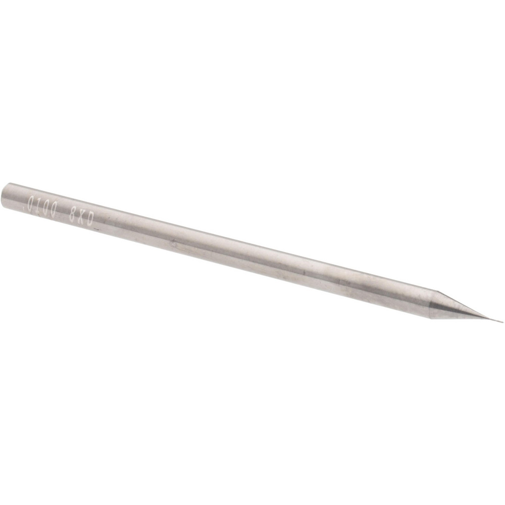 14797134 Square End Mill: 0.01" Dia, 0.015" LOC, 3 Flutes, Solid Carbide  
