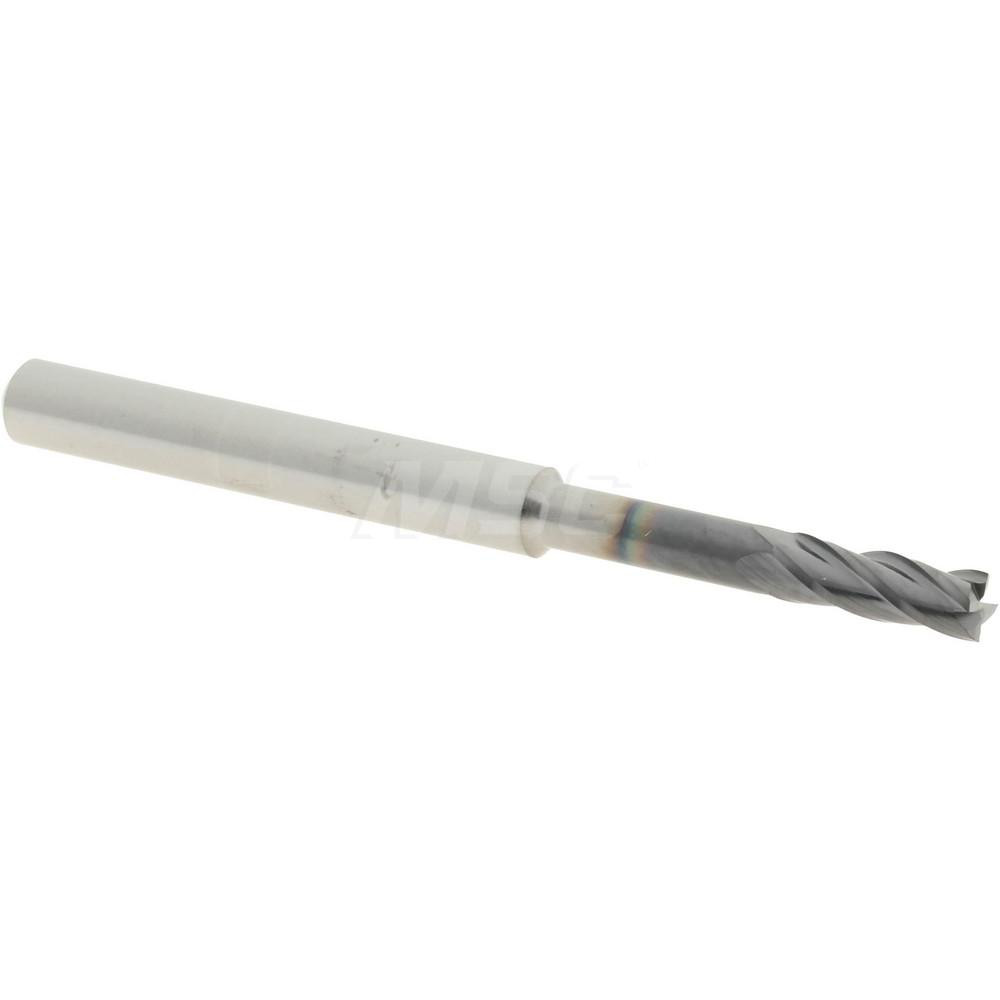 14883460 Square End Mill: 3/32" Dia, 0.279" LOC, 4 Flutes, Solid Carbide  