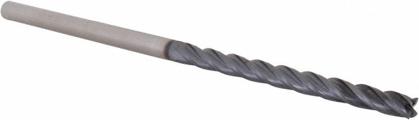 Accupro 14797365 Square End Mill: 1/4 Dia, 3 LOC, 1/4 Shank Dia, 6 OAL, 4 Flutes, Solid Carbide Image