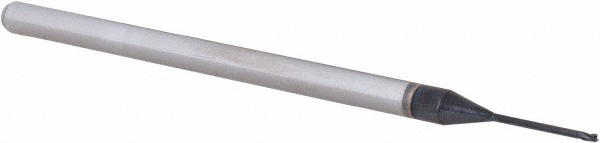 14797159 Square End Mill: 0.03" Dia, 0.045" LOC, 3 Flutes, Solid Carbide  