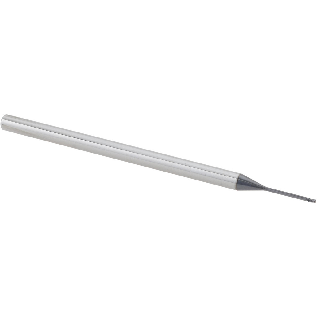 14797159 Square End Mill: 0.03" Dia, 0.045" LOC, 3 Flutes, Solid Carbide  