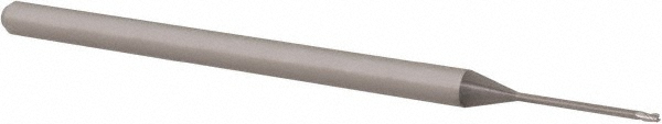 14797170 Square End Mill: 1/32" Dia, 0.046" LOC, 3 Flutes, Solid Carbide  